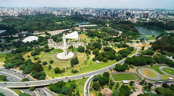 Parque Ibirapuera vista do alto