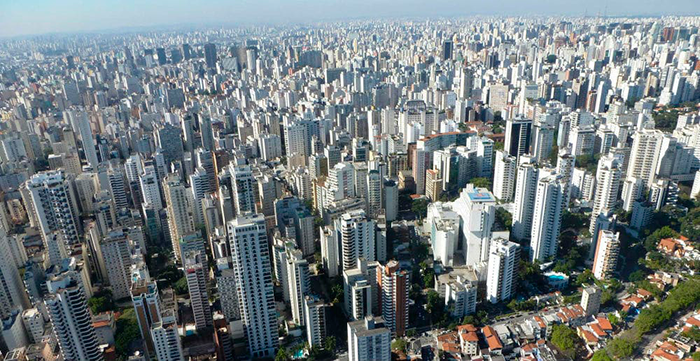 Imagem panorâmica da cidade de São Paulo
